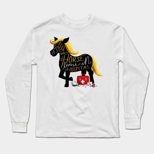 Horse in a Hospital Long Sleeve T-Shirt